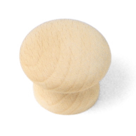 Laurey 1 1/2" Au Natural Wood Mushroom Knob 33401